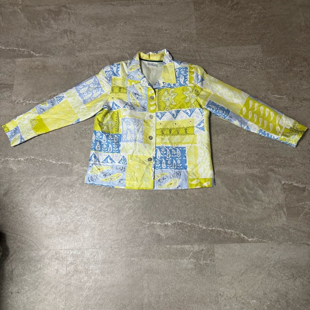 Patchington Petite 100% Silk Patchwork Quilted Ja… - image 1